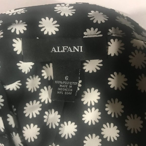 Alfani Women's Size 6 Small Blouse Floral Polka Dot Print Tunic High Low Top - Picture 7 of 15